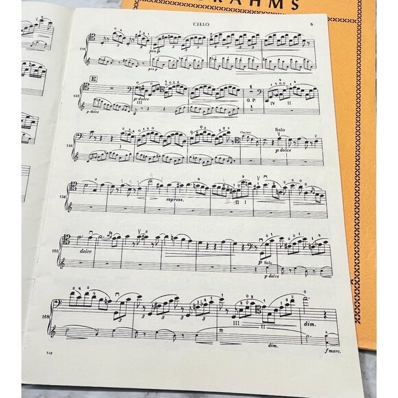 Brahms Concerto in A Minor Opus 102 Vintage Sheet Music Violin Cello Piano - Picture 9 of 10